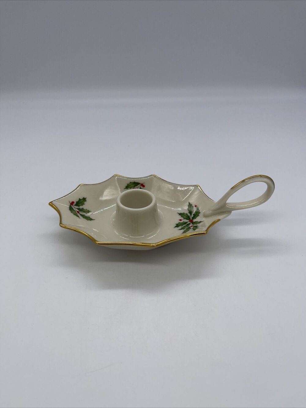 Lenox Holiday Candle Holder Holly